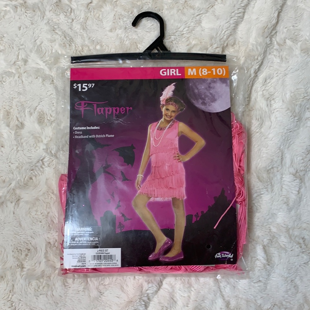 Halloween flapper costume size 8-10 girls